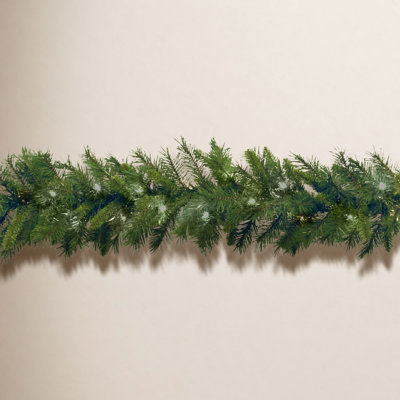 108" Frosted Pre-Lit Christmas Garland