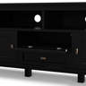 Simpli Home Meuble télé en bois massif de 72 po avec 4 armoires de ...
