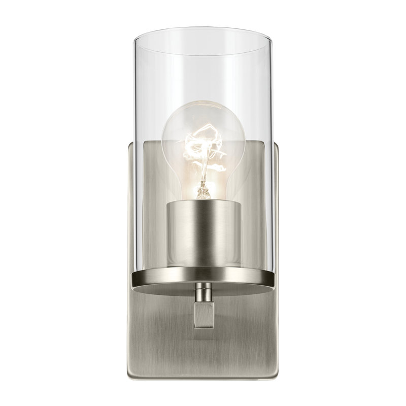 Applique murale 1 lumière 4,5 po, Nickel brossé