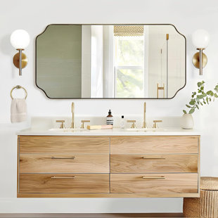 Miroir de salle de bain Modern Cadre en acier inoxydable