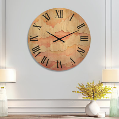Horloge murale surdimensionnée en bois Sky