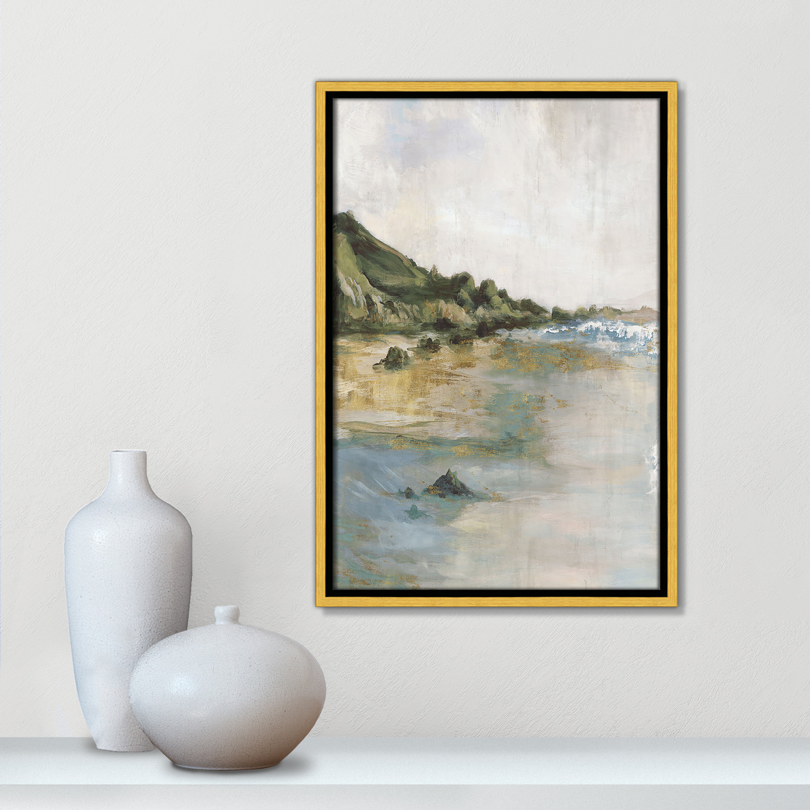 Cordoba "Tide's Edge" Print, 19.5" H x 13.5" W, Gold