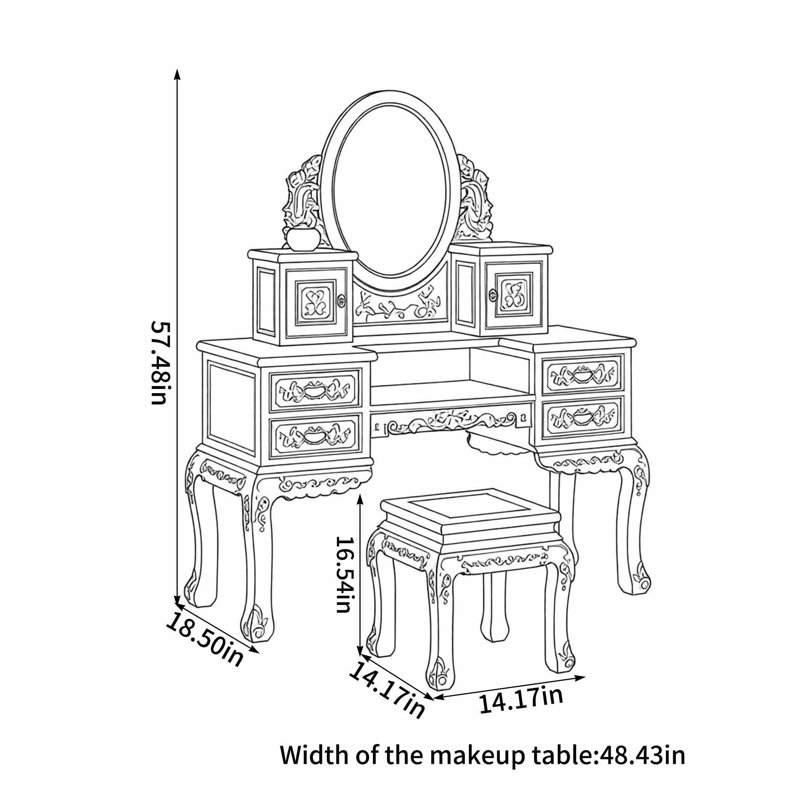 New Chinese style high-end dressing table