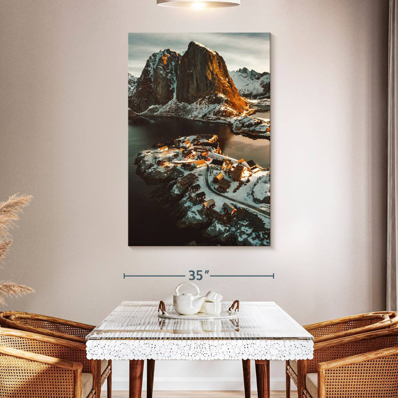 Aime Winter At Reine Village, 51" H x 34" W