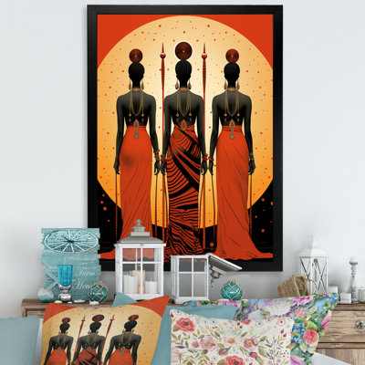 Tribu africaine Fulani Journey I - art mural tribal africain