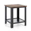 Table de bout industrielle à 2 niveaux avec tablette de rangement pour petits espaces
