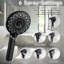 Douche à main à 6 jets en mode noir mat, tuyau de 60 pouces, fixation magnétique pour une installation stable dans la pomme de douche de la salle de bain, réglages, poche, modernité murale en métal