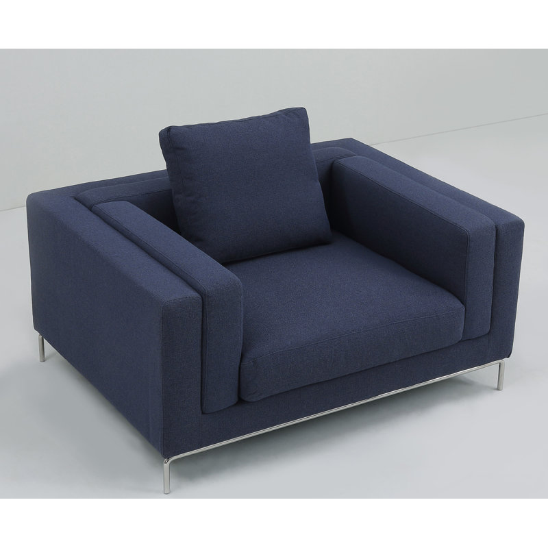 Fauteuil en polyester Rode, Bleu minuit