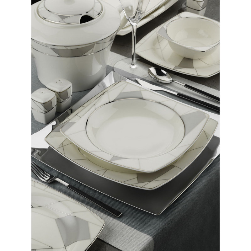 Porcelain China Dinnerware Set 62 Piece - Service for 12