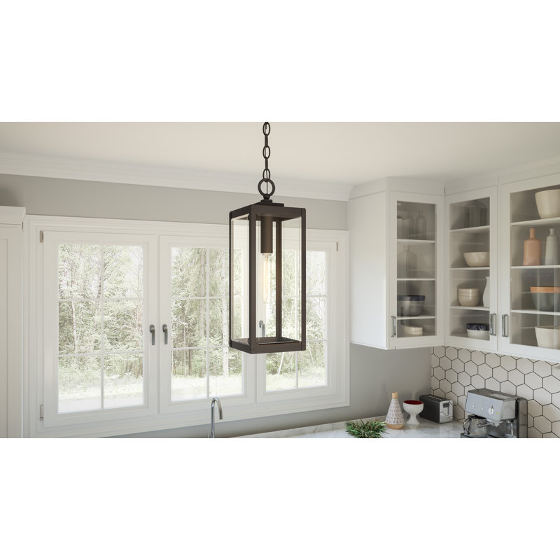 Mini-luminaire suspendu 1 lumière Wiebe, Bronze occidental