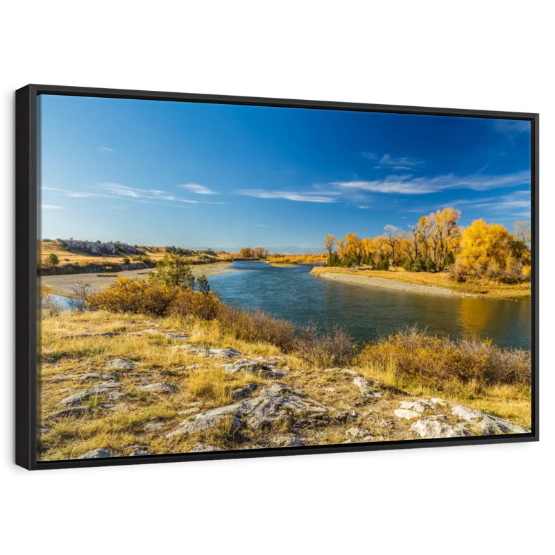 Missouri River Trail, Cadre flottant noir, 37 po x 25 po