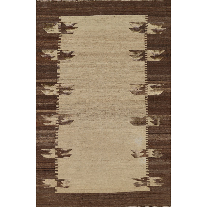 Tapis réversible en laine nomade Kilim 5 x 8 po