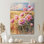 Pivoines dans le champ de l'été III - pivoines, art mural métallique traditionnel