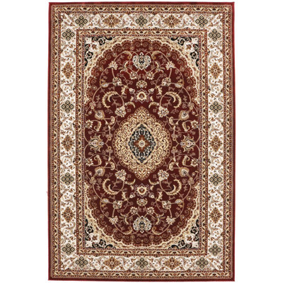 Rectangle Furlon Floral Wool Area Rug