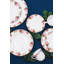 Priya 45 Piece Semi-Handmade Floral Porcelain Dinnerware Set with Gold Trim (Service for 8)