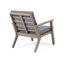 Ensemble de 2 fauteuils club d'extérieur en bois avec coussins