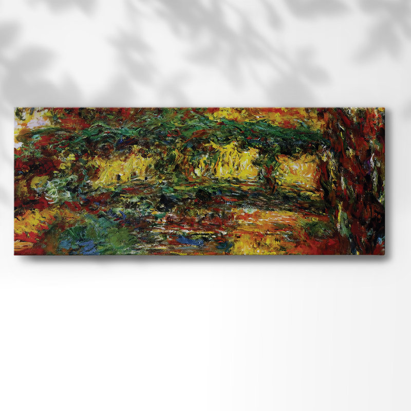 Le pont japonais, sur impression sur toile, H 24 po x l 60 po x P 1,5 po