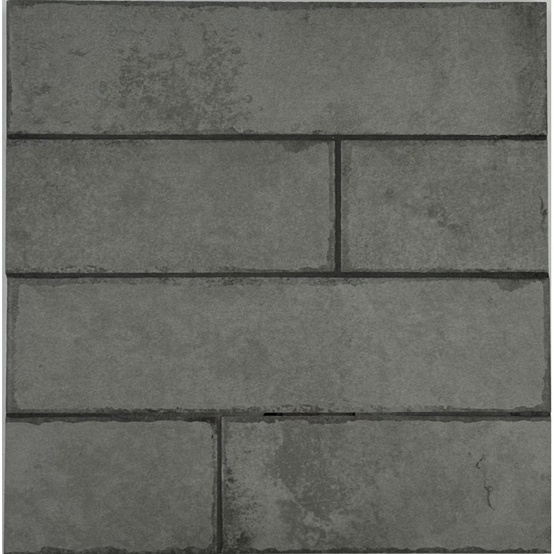 Huntley 3" x 12" Ceramic Wall Tile, Dark Gray