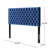 Queen Size Headboard With Navy Blue Velvet Upholstery, Button Diamond Stitch, Adjustable For Modern Home Bed, Adjustable, Stitch Contemporary Decor-586026990