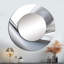 Abstrait contemplatif blanc gris Ofeliya - miroir mural ondulé-1638875358