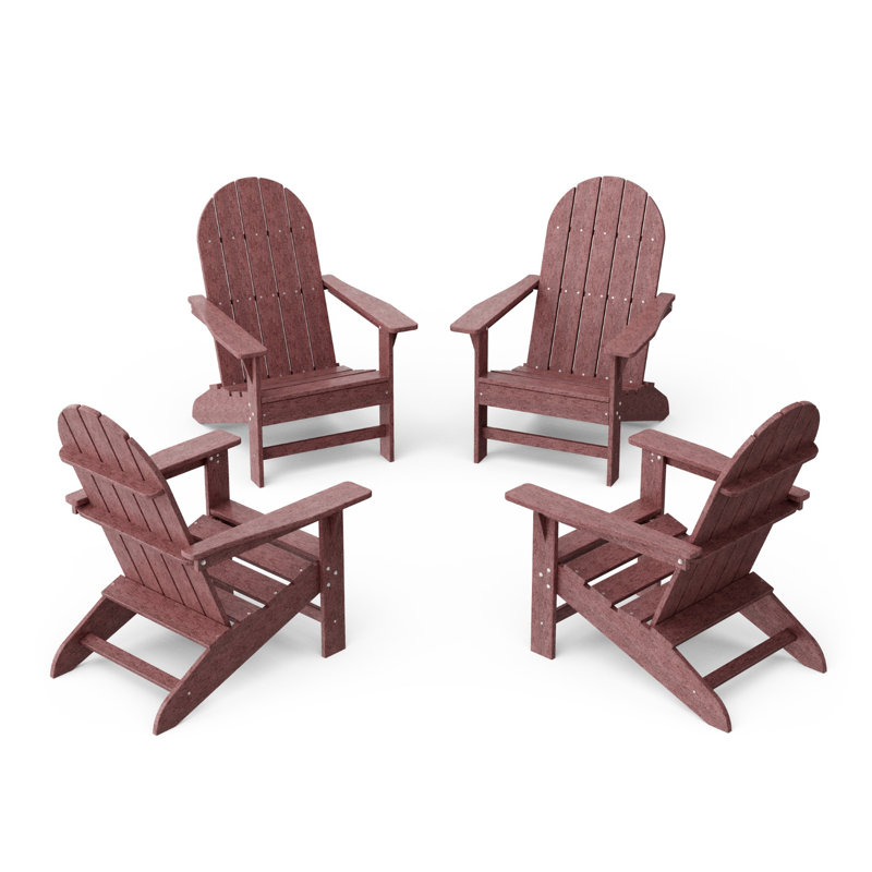 Freedom 4-Piece Traditional Adirondack Conversation Set, Cherrywood