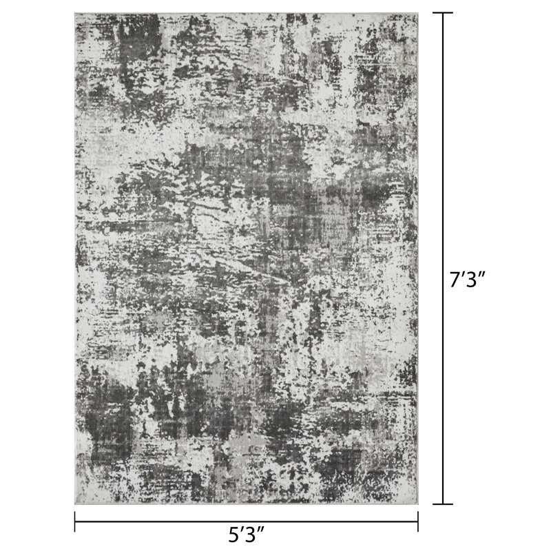 Sharitta Abstract Indoor Rug, Rectangle 5'3" x 7'3"