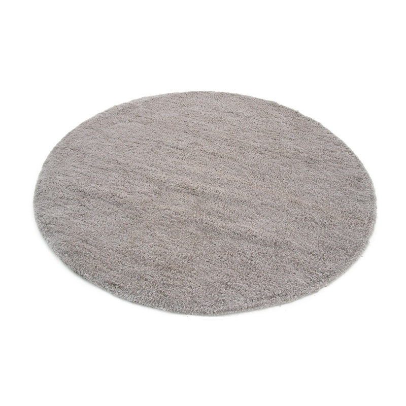 Softly Solid Colour Hand Woven Area Rug, Round 200cm