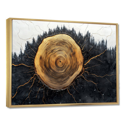 Forêt forêt glissade sur cristal onyx noir - Art mural forêt pour le salon
