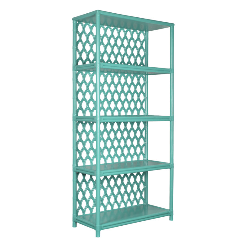 Casablanca 75.5" H x 35.5" W Standard Bookcase, Turquoise