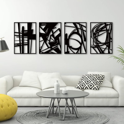 Black Abstract Metal Wall Art