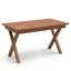 Table de bout d'extérieur à 2 niveaux pour table de bout en bois d'eucalyptus avec plateau à lattes