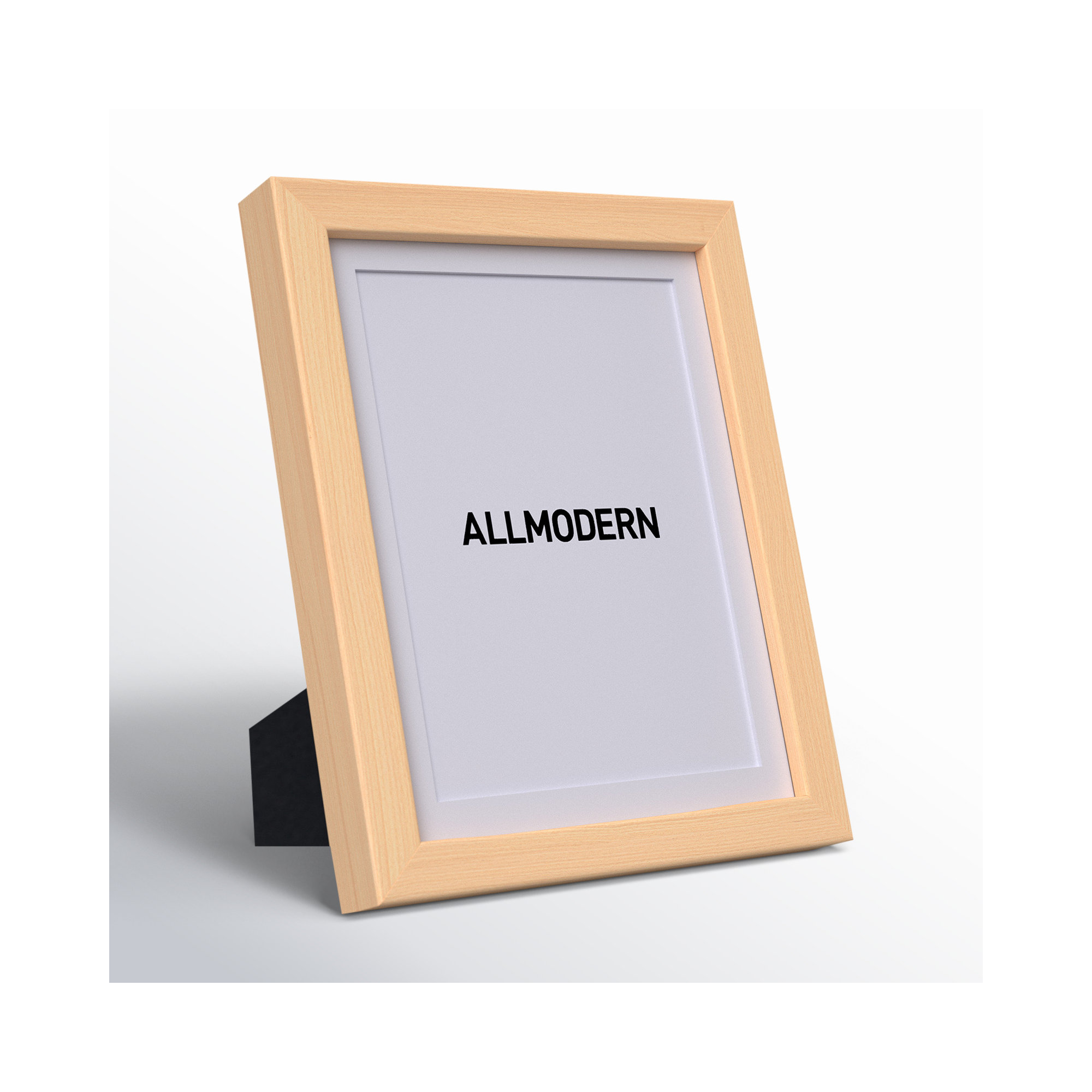Capullo Wood Matte Picture Frame with Mat, 4" x 6", Natural