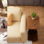 C Shaped End Tables with Storage, Walnut MDF, Modern Sofa and Bedside