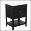 Meuble-lavabo moderne de 24 pouces avec lavabo en céramique élégant, structure en bois massif et tablette ouverte pour un rangement amélioré-484526852