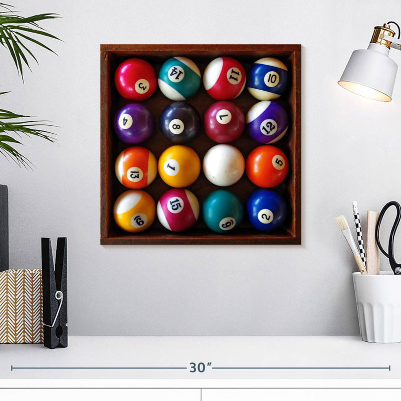 Senne Billiard Ball Set, 16" H x 16" W