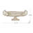 Magnesium Pedestal Vase with Distressed White Finish and Ornate Handles