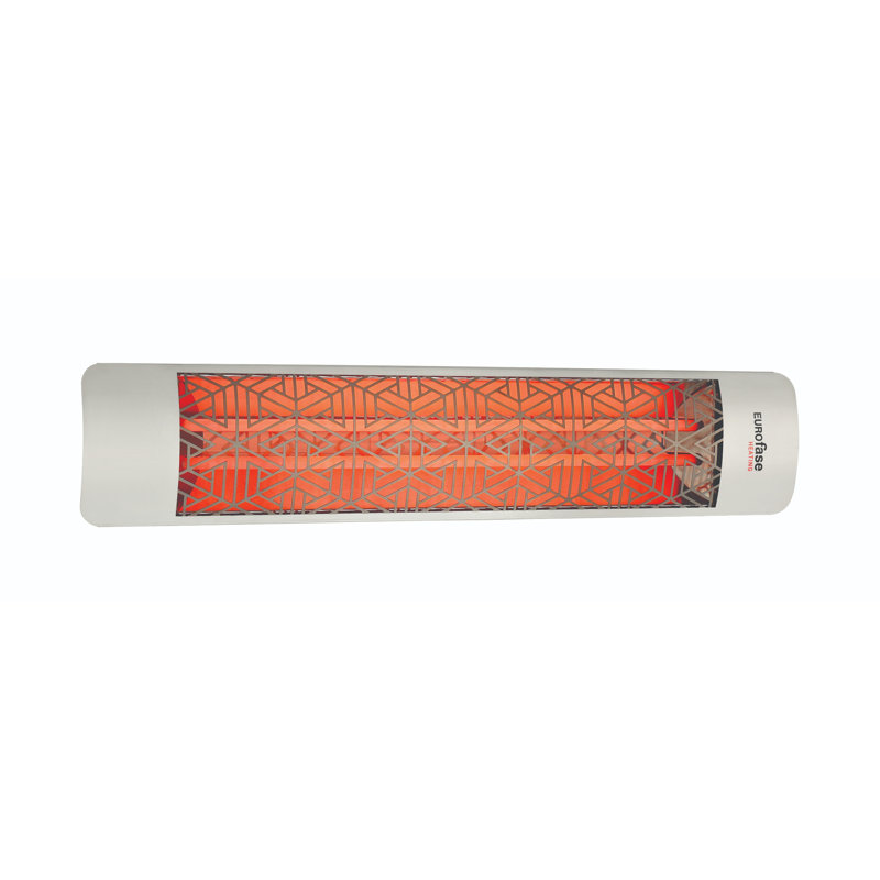 Eurofase Dual Element 39 Inch 5000 Watt Electric Patio Heater, Stainless Steel