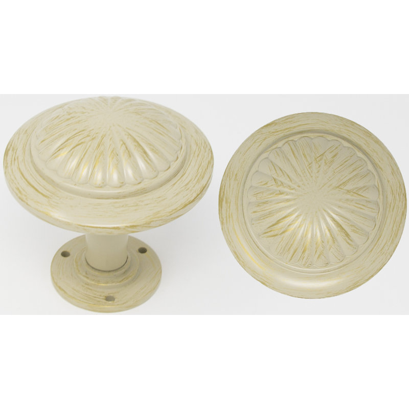 Retenue de rideau Sonette Drapery Medallion, Blanc doré de France