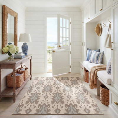 Tapis intérieur / extérieur beige Arneshia