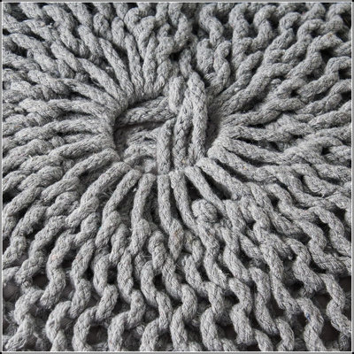 Malibu Cotton Knit Pouf: Soft, Stylish, And Versatile Footrest Or Extra Seating For Modern Interiors