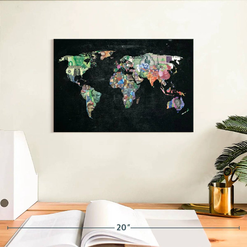 Carte du monde Keiri, H 8 po x l 12 po