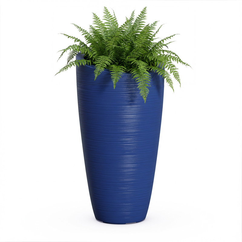 Jardinière en plastique Marazzi, Bleu Neptune, H 42 po x l 22 po x P 22 po