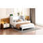 Lit escamotable double avec grands tiroirs de rangement - Lit mural pliable blanc pour petits appartements ou chambres d'amis-1089987350-1089987351