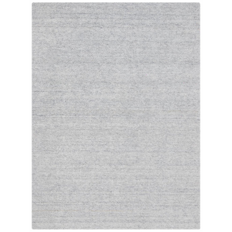 Puja Hand Loomed Area Rug in Light Gray, Rectangle 10' x 14'