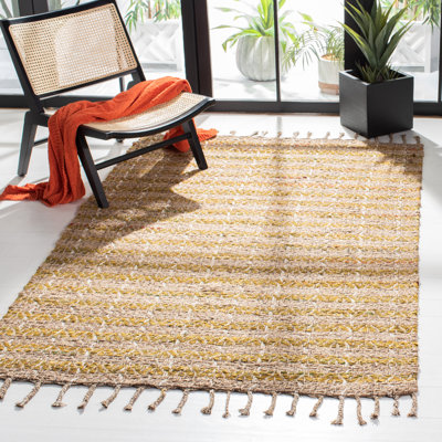 Cirrus Hand Woven 0.7 Jute 0.3 Cotton Striped Rug