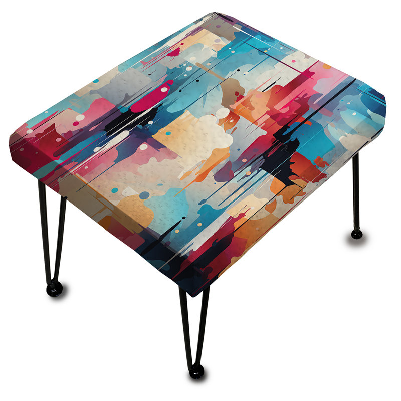 Urban Reflections - Abstract Rectangle Ottoman