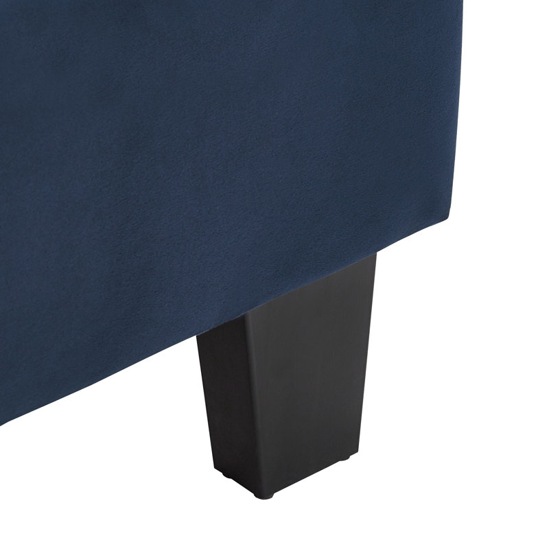 Aguadilla Upholstered Platform Bed, Blue, Queen