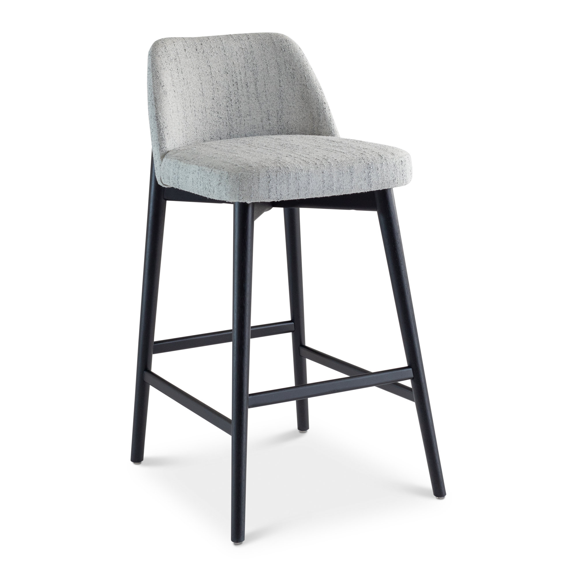 Nikita Tonia Bar/Counter Stool - Texan Burnish Guardian Seat - Domasco Frame, Bar Stool (29.5" Seat Height), Gray Mix/Ebano