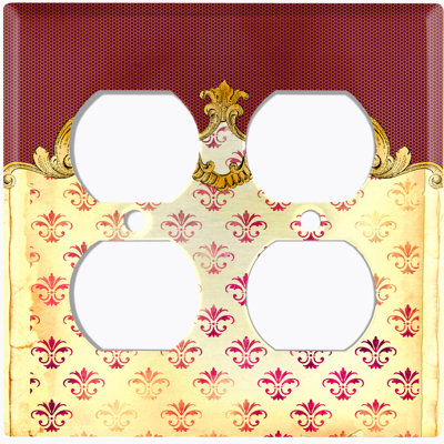 Patterned 2 - Gang Duplex Outlet Standard Wall Plate
