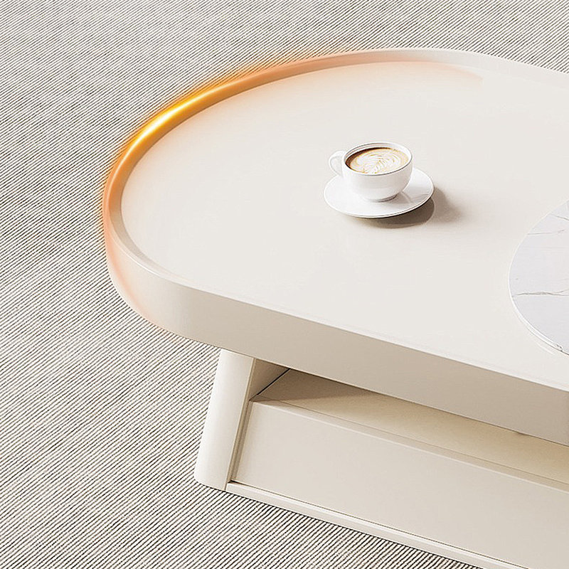 Table basse minimaliste style français French Cream
